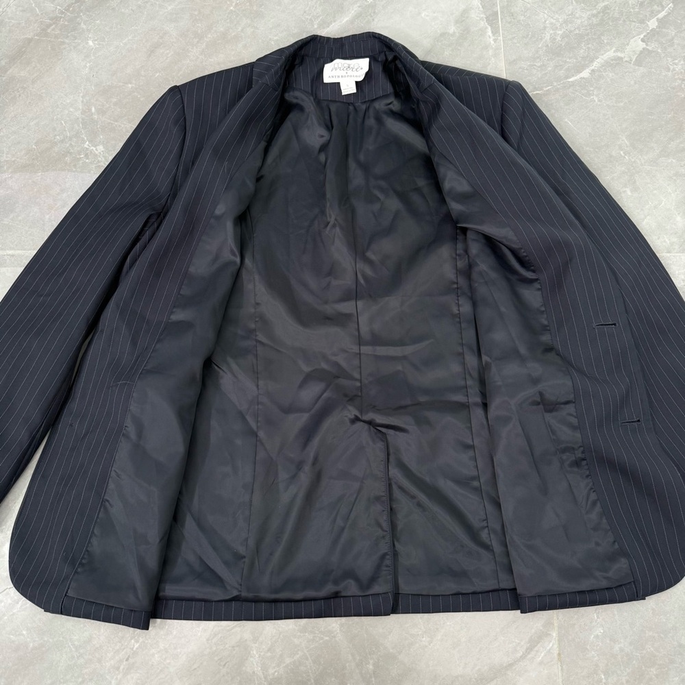 Women’s Mare Mare Anthropologie Pinstripe Oversized Blazer Button Up Size Small - Picture 10 of 16